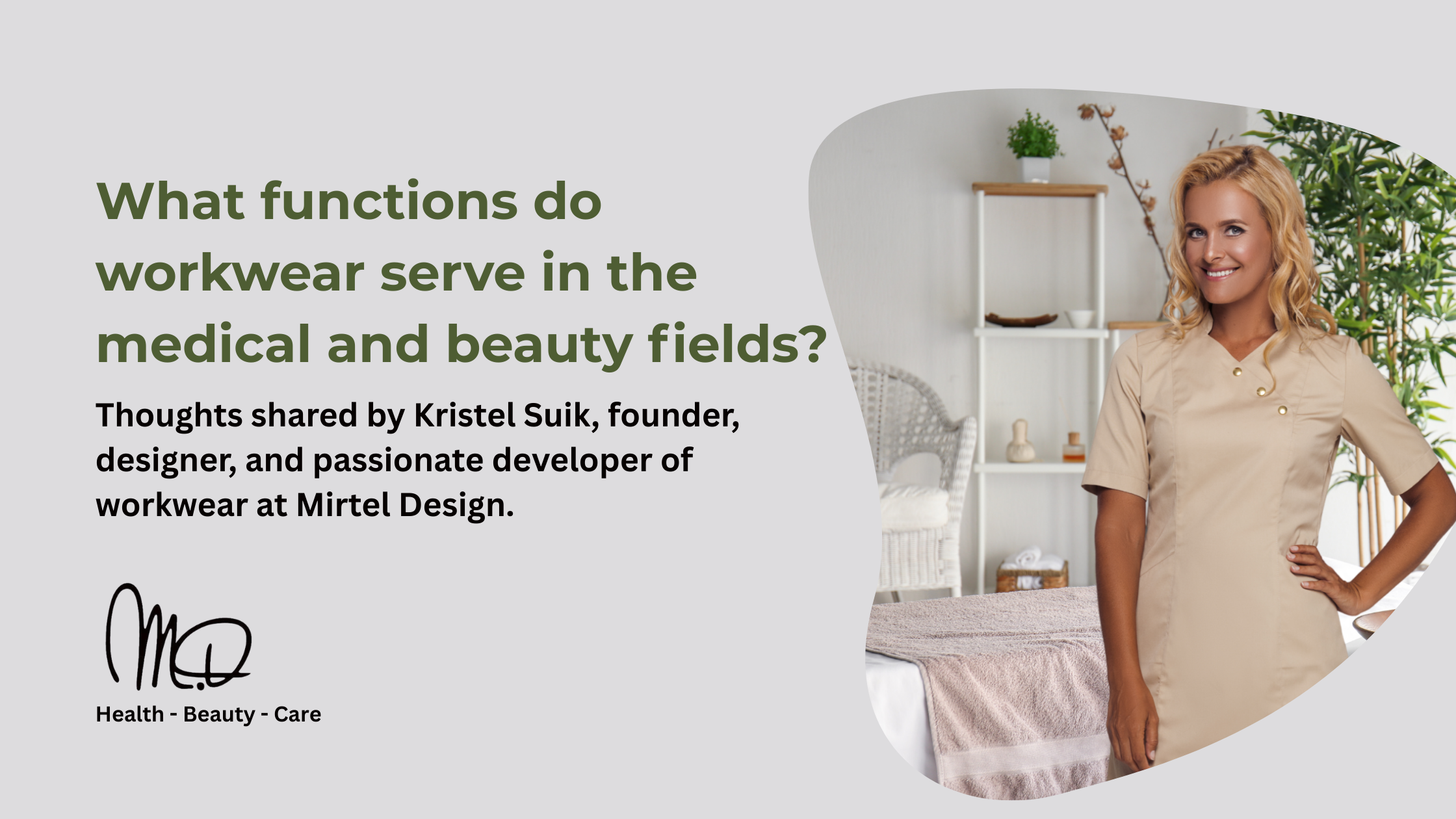 What functions do workwear serve in the medical and beauty fields?