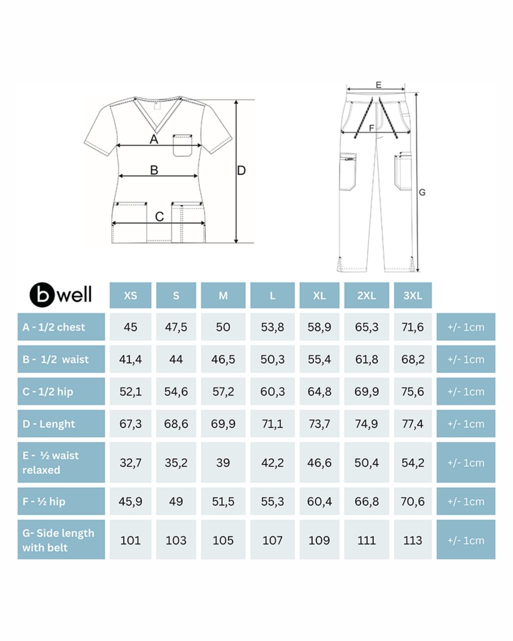 Caribbean Scrub Set Bella - Bwell