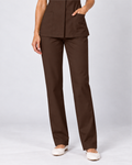 Brown Soft Stretch Workwear Pants CLARA PureMotion™ - Mirtel Design