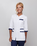 White-Navy detailed Top Cynthia - Mirtel Design