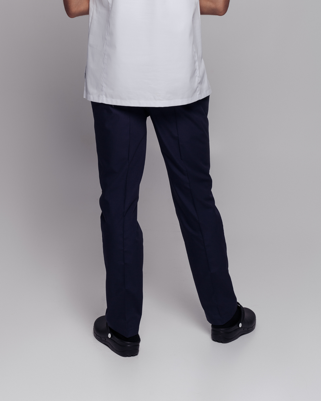 White Men's Scrub Pants Med - Mirtel Design