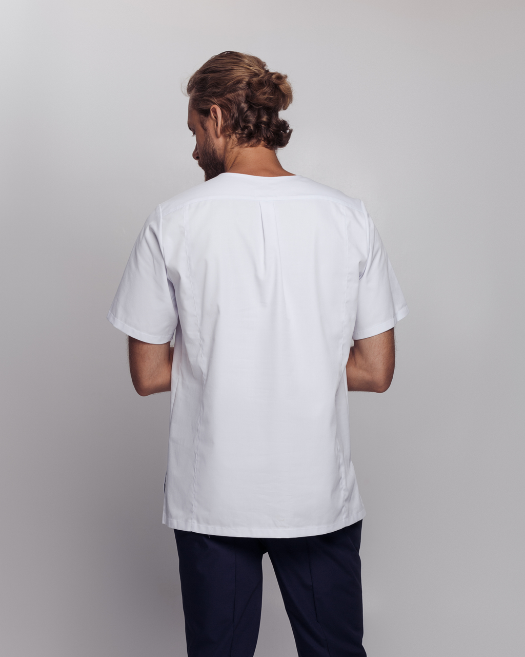 White Men's Scrub Top Alex - Mirtel Design