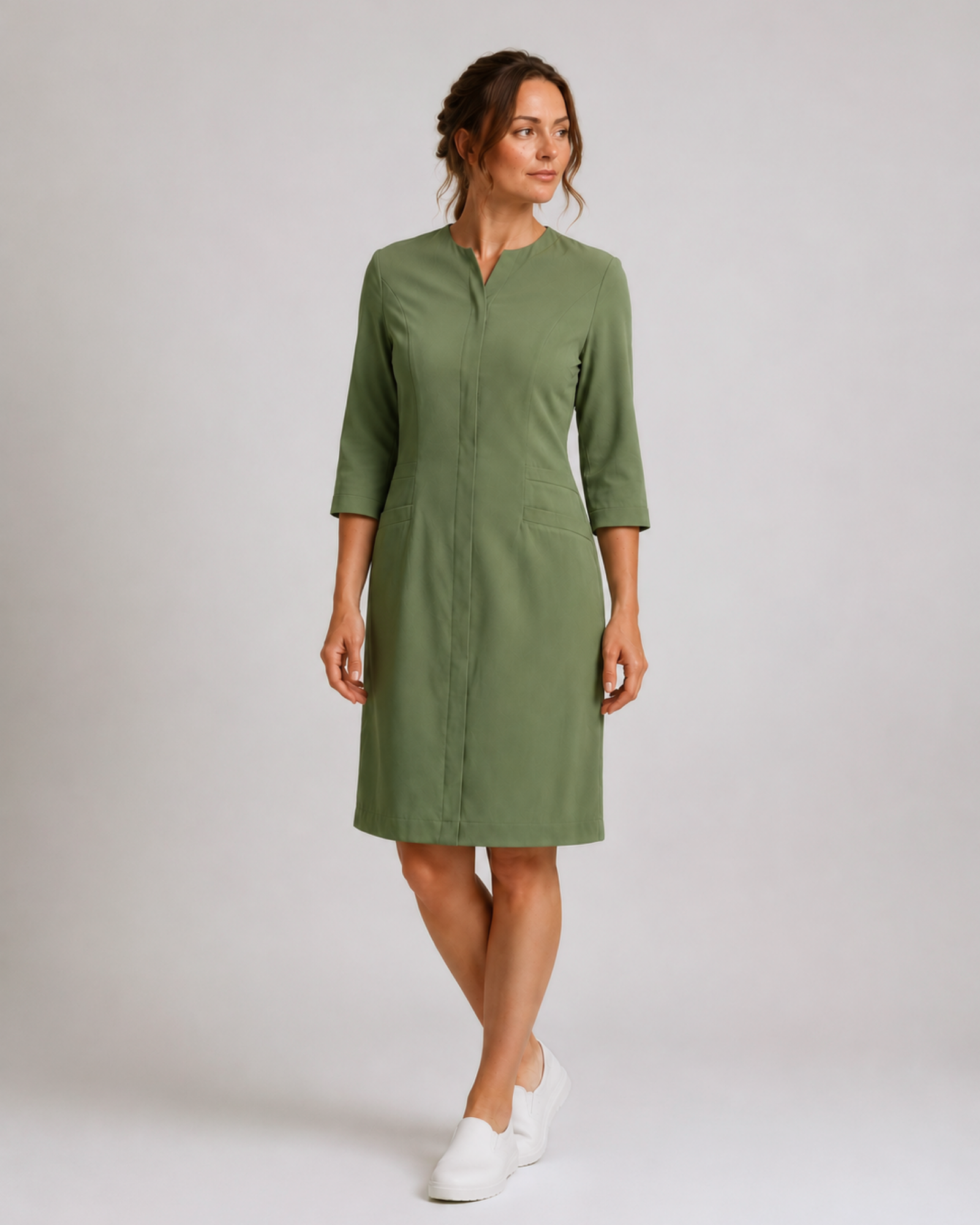 Sage Green Dress Cynthia PureMotion™ - Mirtel Design