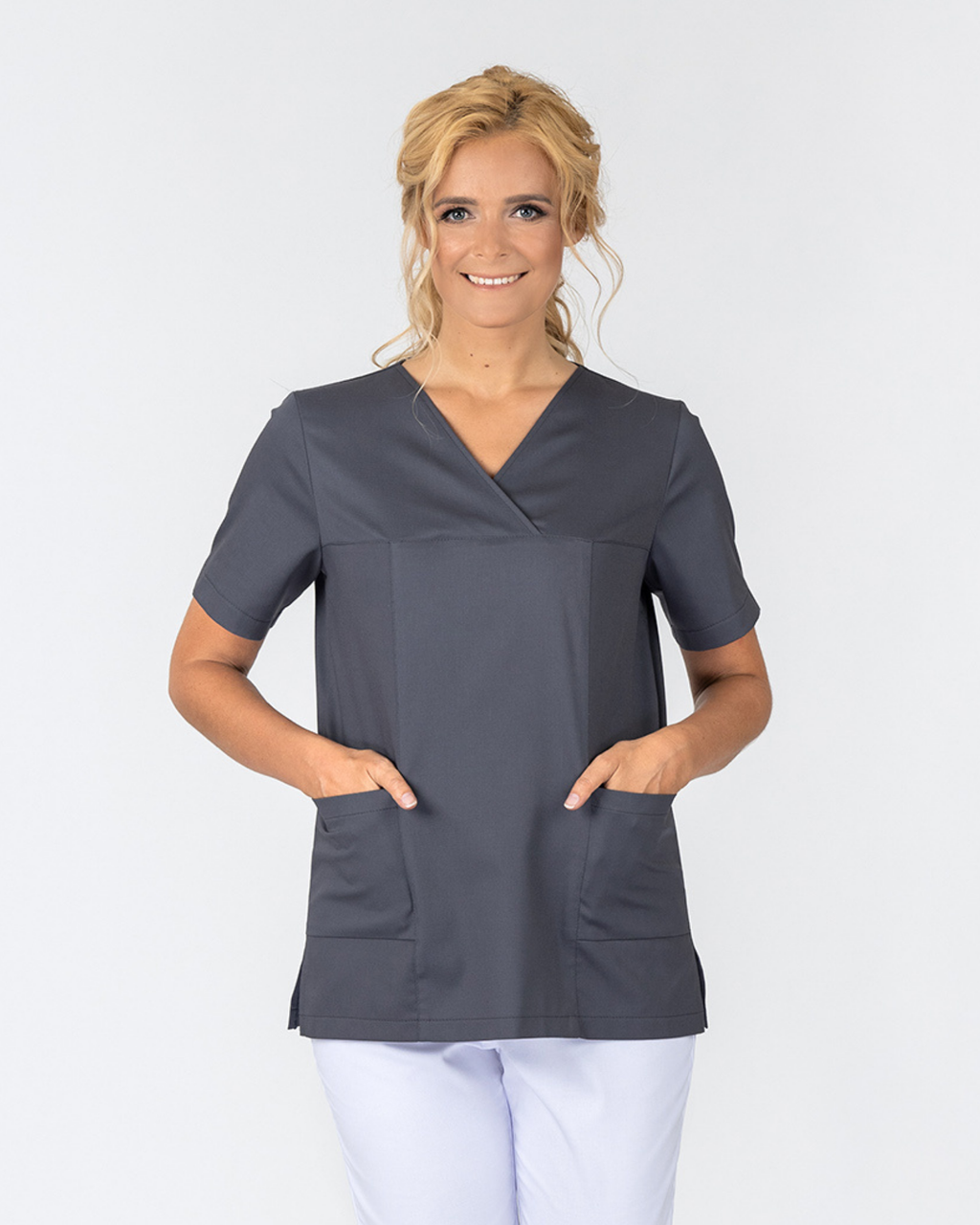 | FINAL SALE | Gray Women´s Scrub Top - Mirtel Design