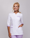 White-Lilac detailed Top Cynthia - Mirtel Design