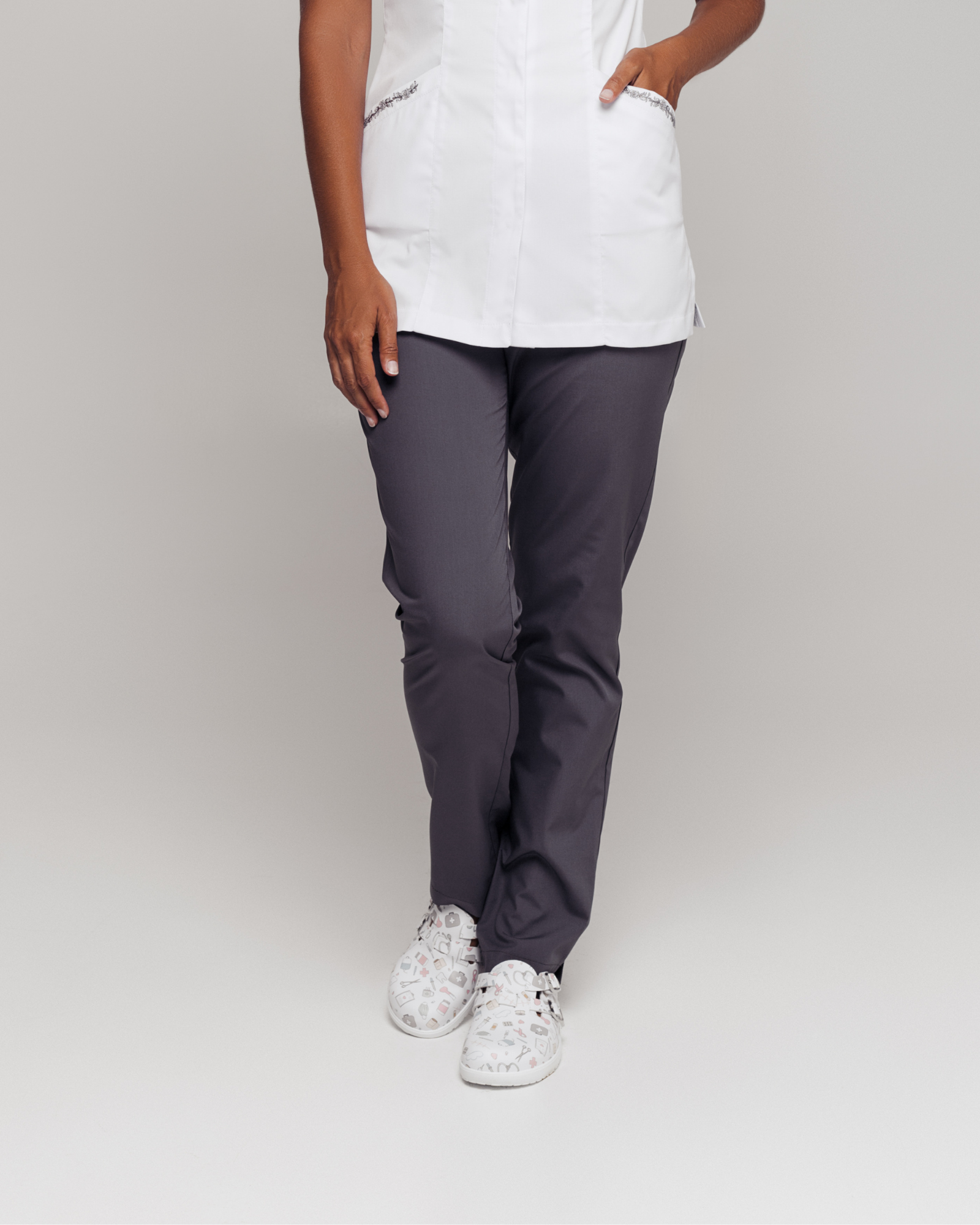 Gray Scrub Pants Basic - Mirtel Design