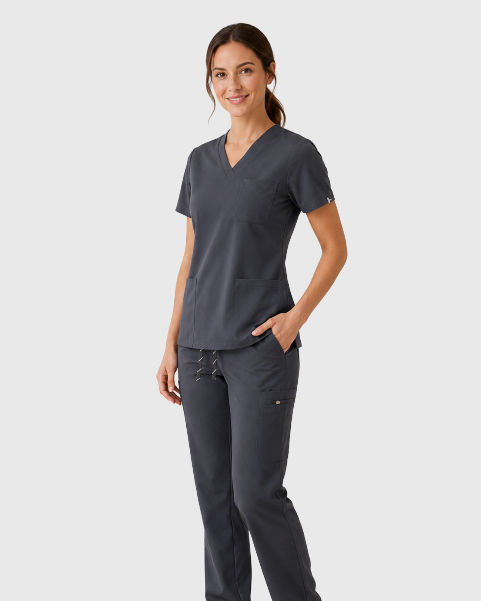 Gray Scrub Set BELLA - Bwell