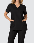 | FINAL SALE | Schwarzes Damen-Kasackoberteil – Design Mirtel