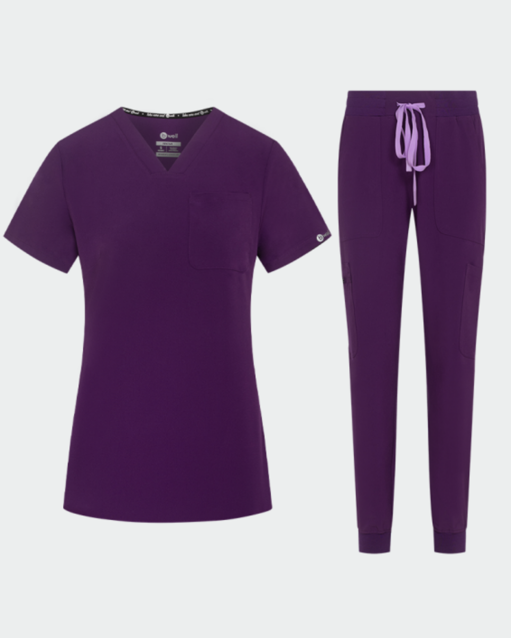 Purple Scrub Set NAOMI - Bwell