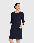 Navy Work Dress SOPHIA - Mirtel Design