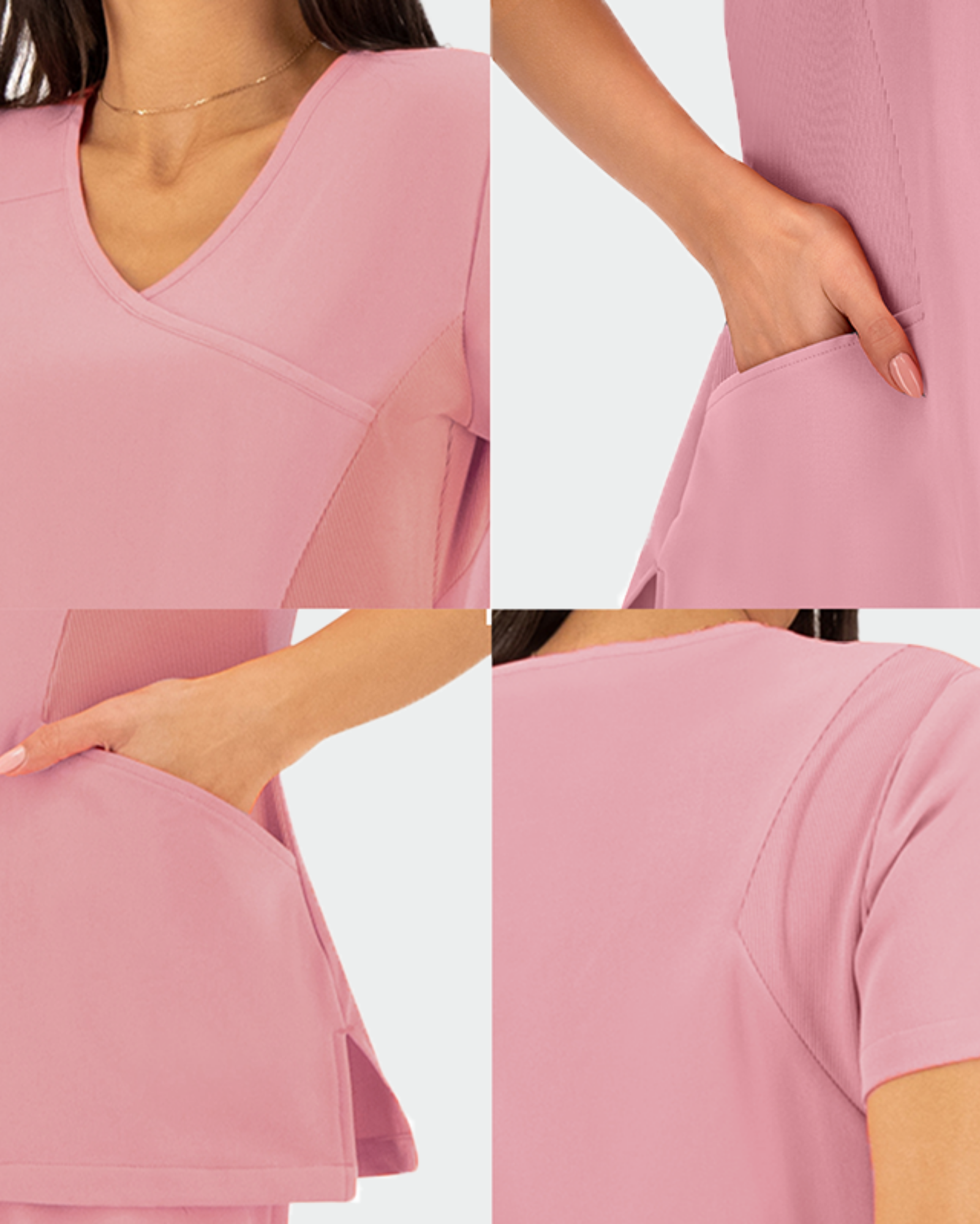 Mauve Scrub Top Justina - Bwell