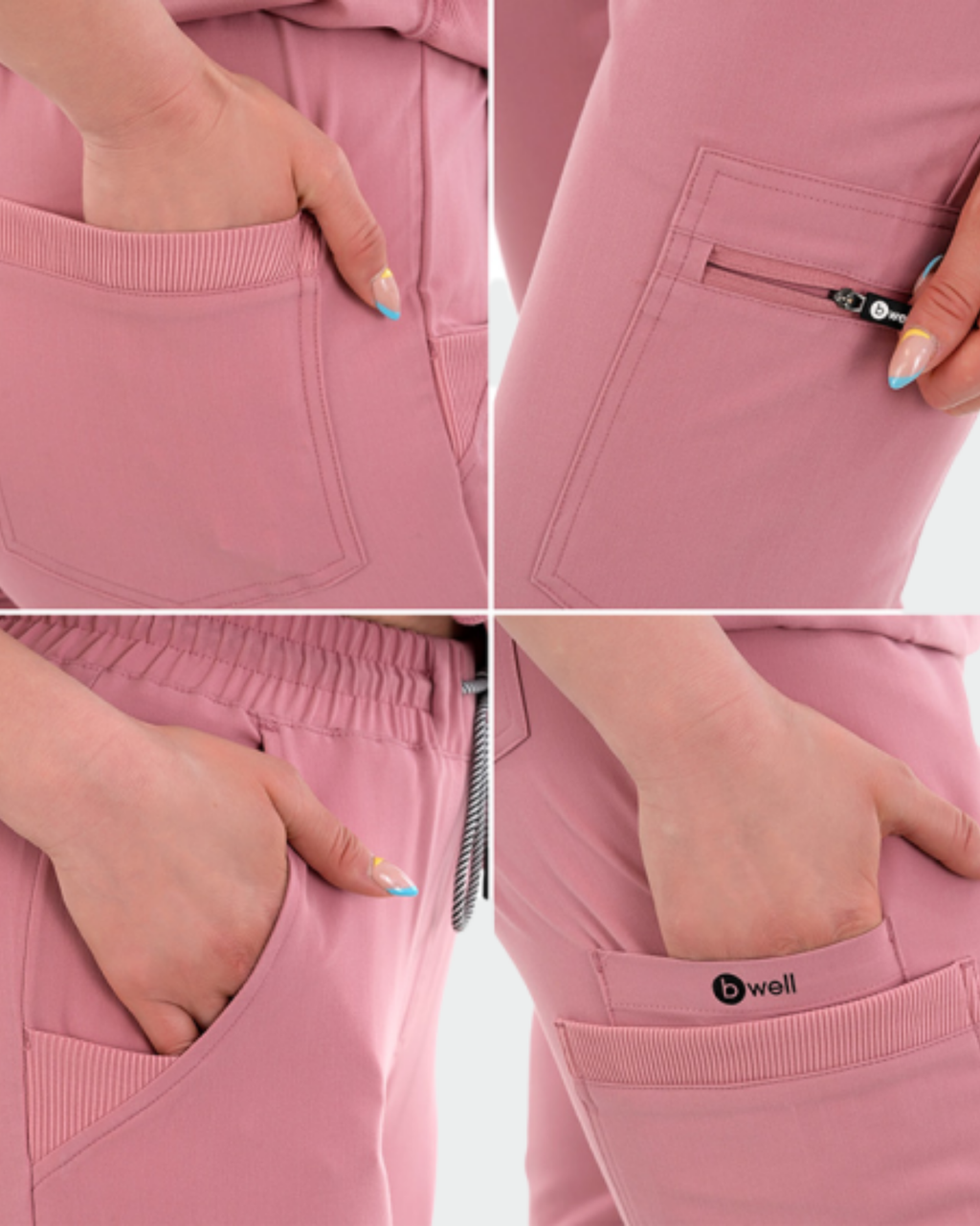Mauve Scrub Pants RICCI - Bwell