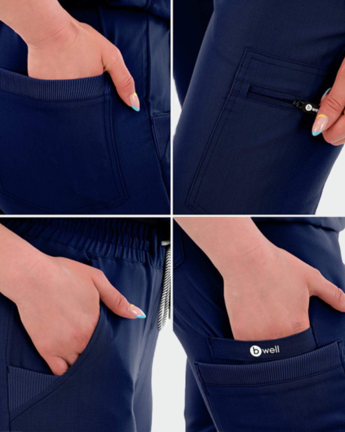 Navy Scrub Pants RICCI - Bwell