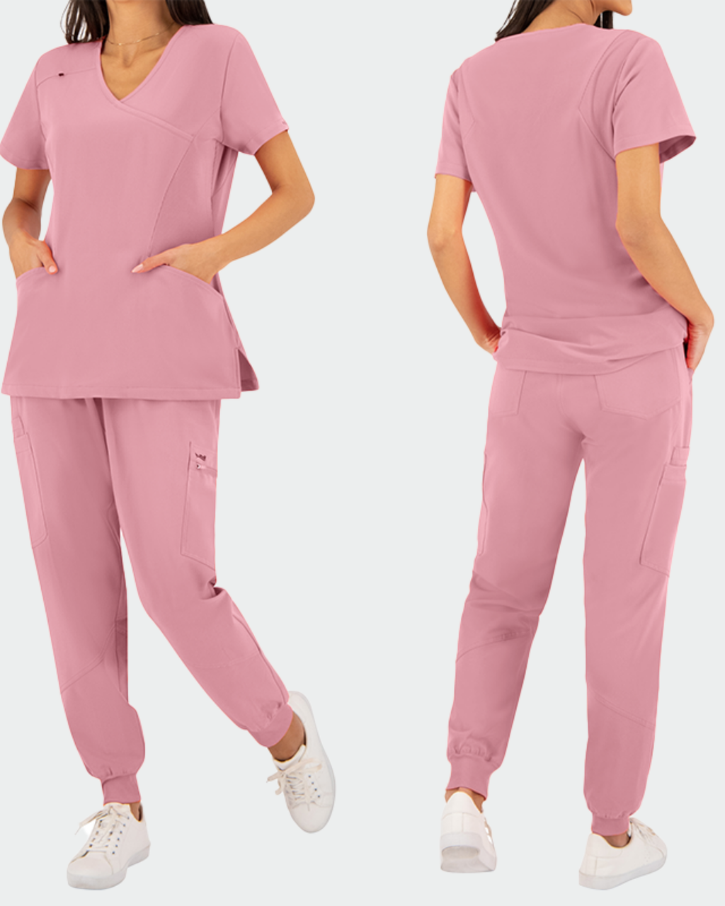 Mauve Scrub Top Justina - Bwell