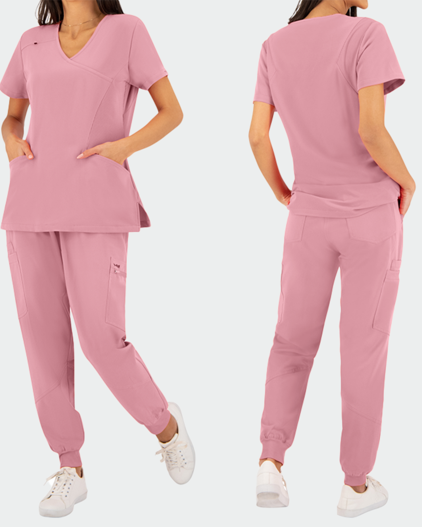 Mauve Scrub Top Justina - Bwell