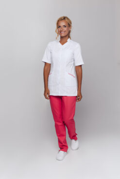 Jacket Diana | White - Rosita pink, 36