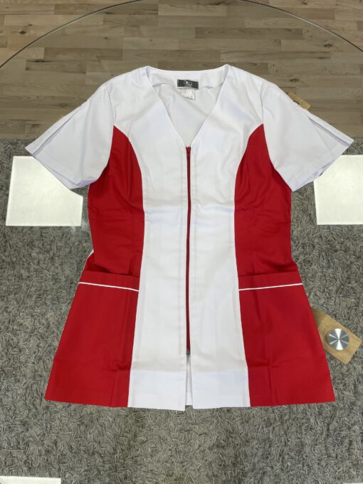 Jacket with zipper | white/red, 36, 40