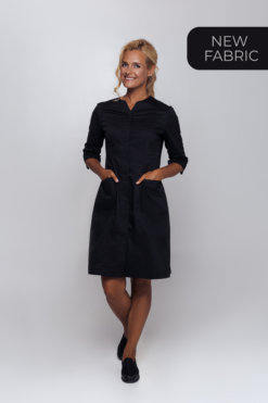 Kjole Cynthia | Sort – NYT STRÆKBART STOF